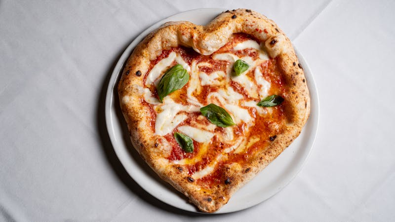 Classic Margherita pizza with fresh basil